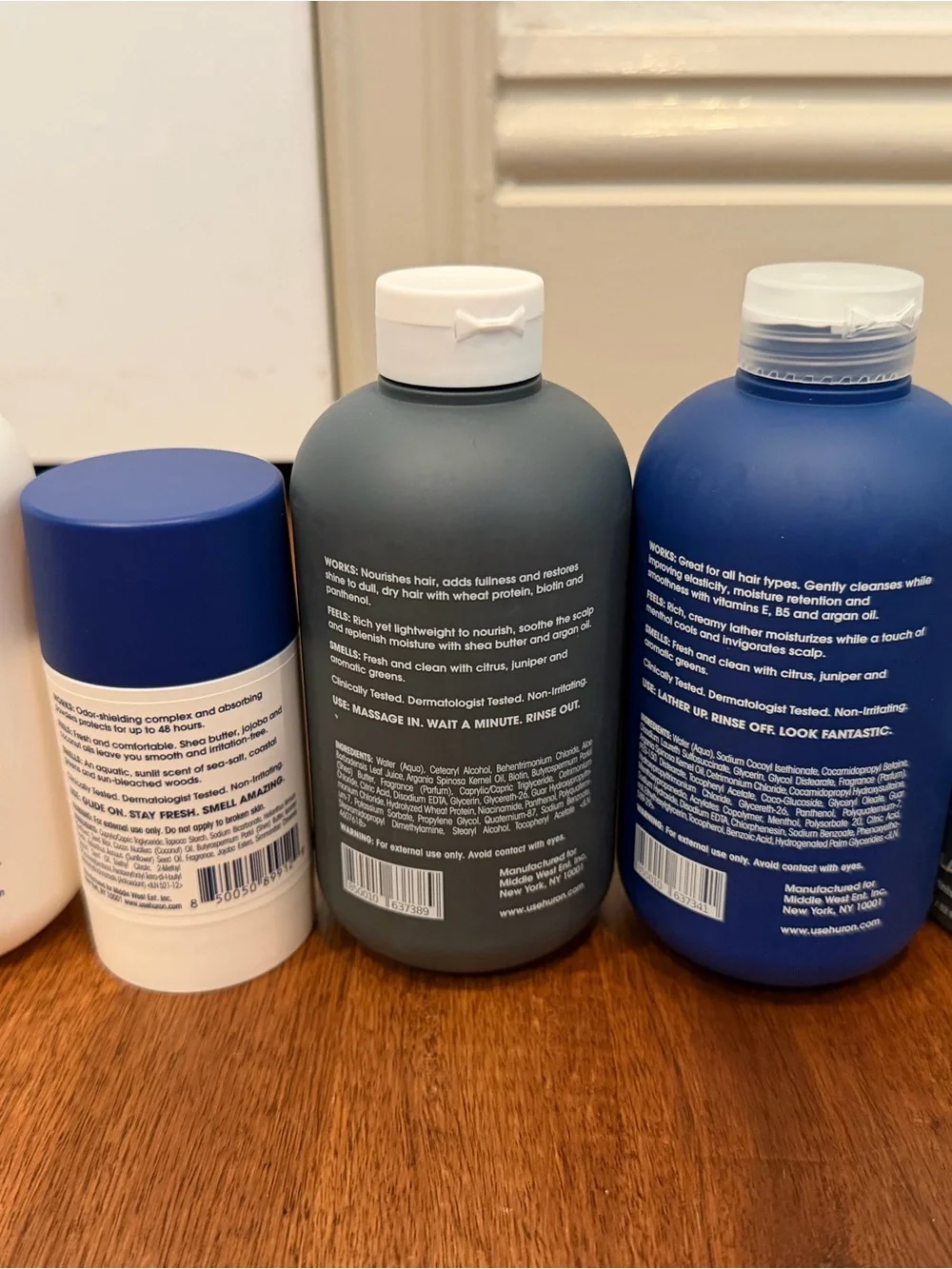 Huron Men's Shampoo, Conditioner & Grooming Set - Blue/Gray